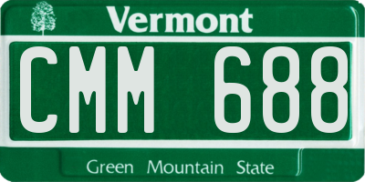 VT license plate CMM688