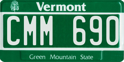 VT license plate CMM690
