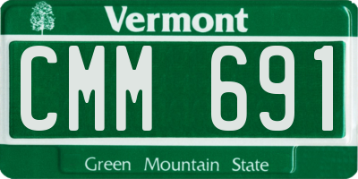 VT license plate CMM691
