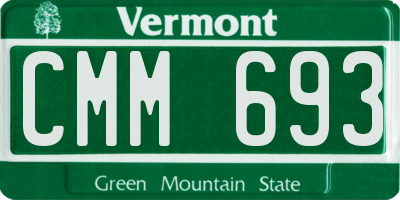 VT license plate CMM693