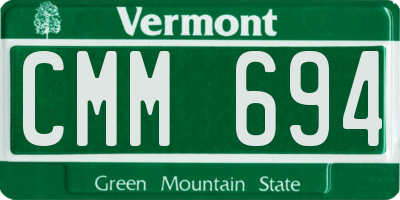 VT license plate CMM694