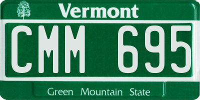 VT license plate CMM695