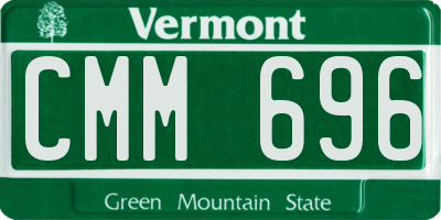 VT license plate CMM696