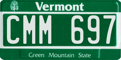 VT license plate CMM697