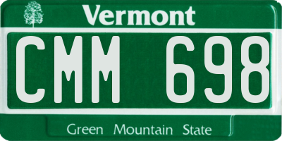VT license plate CMM698