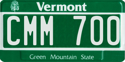 VT license plate CMM700
