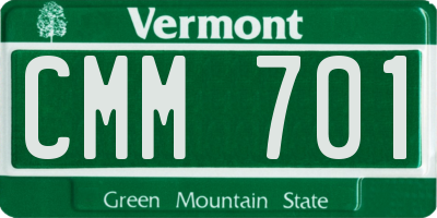 VT license plate CMM701
