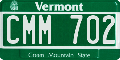 VT license plate CMM702