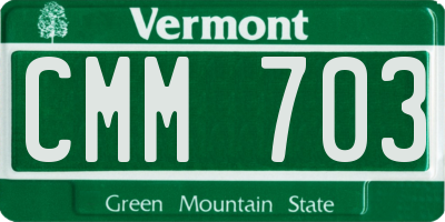 VT license plate CMM703