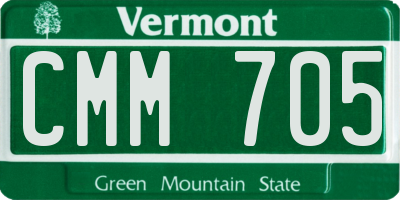 VT license plate CMM705