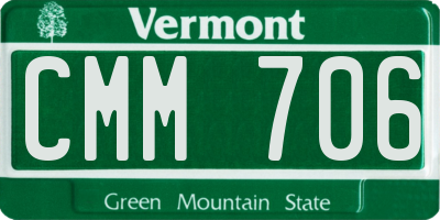 VT license plate CMM706