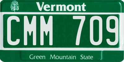 VT license plate CMM709