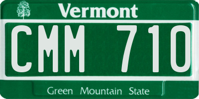 VT license plate CMM710