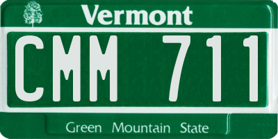 VT license plate CMM711