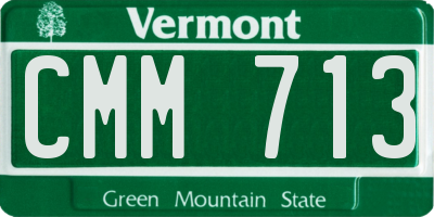 VT license plate CMM713