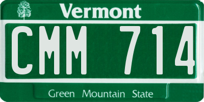 VT license plate CMM714