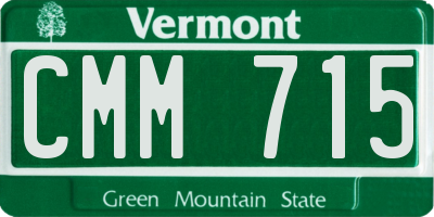 VT license plate CMM715