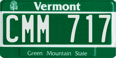 VT license plate CMM717