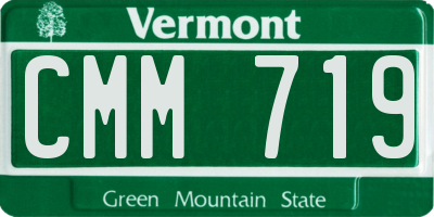VT license plate CMM719