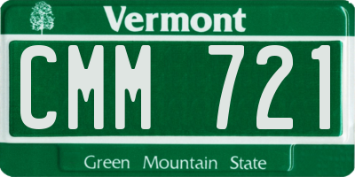 VT license plate CMM721