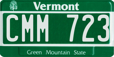 VT license plate CMM723