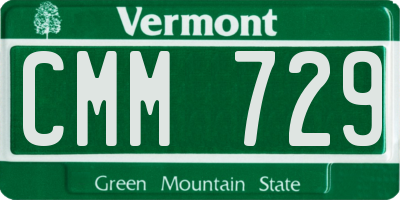 VT license plate CMM729