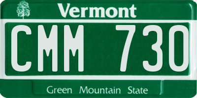 VT license plate CMM730