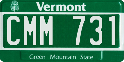 VT license plate CMM731