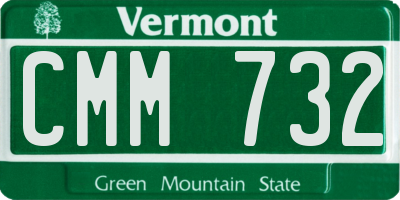 VT license plate CMM732