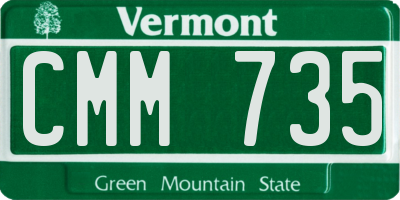 VT license plate CMM735
