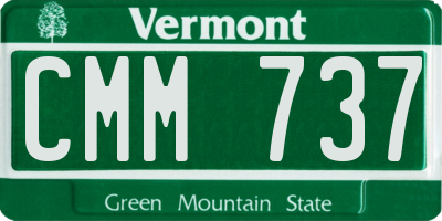 VT license plate CMM737