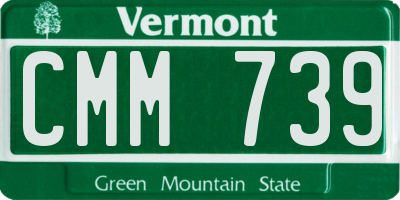 VT license plate CMM739