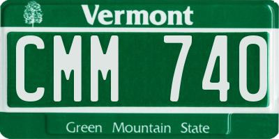 VT license plate CMM740