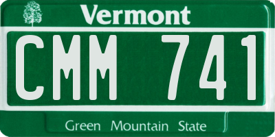 VT license plate CMM741
