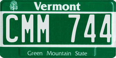 VT license plate CMM744