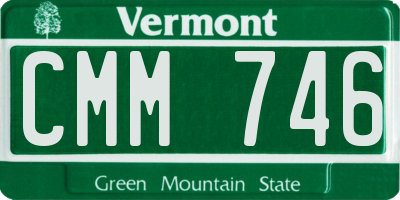 VT license plate CMM746