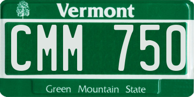 VT license plate CMM750