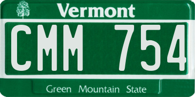VT license plate CMM754