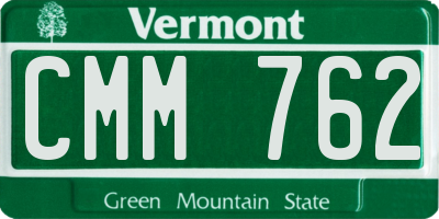 VT license plate CMM762