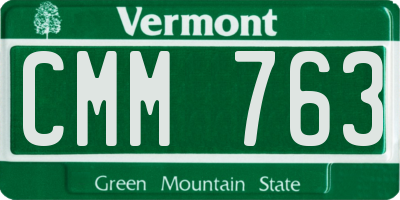 VT license plate CMM763