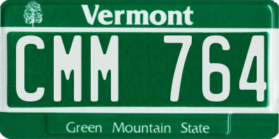 VT license plate CMM764