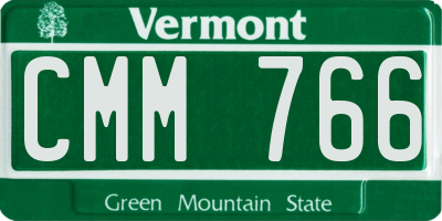 VT license plate CMM766
