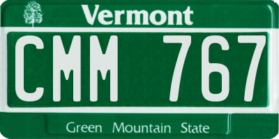 VT license plate CMM767