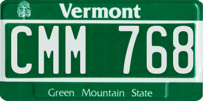 VT license plate CMM768