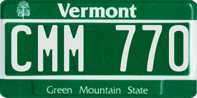 VT license plate CMM770