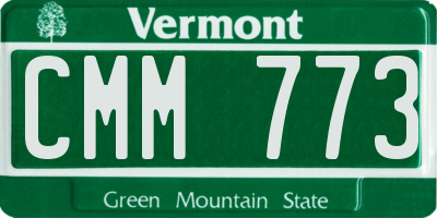 VT license plate CMM773