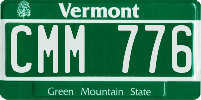 VT license plate CMM776