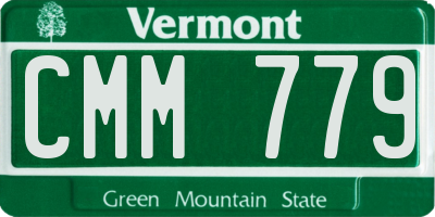 VT license plate CMM779