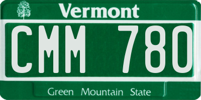 VT license plate CMM780