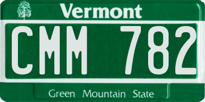 VT license plate CMM782